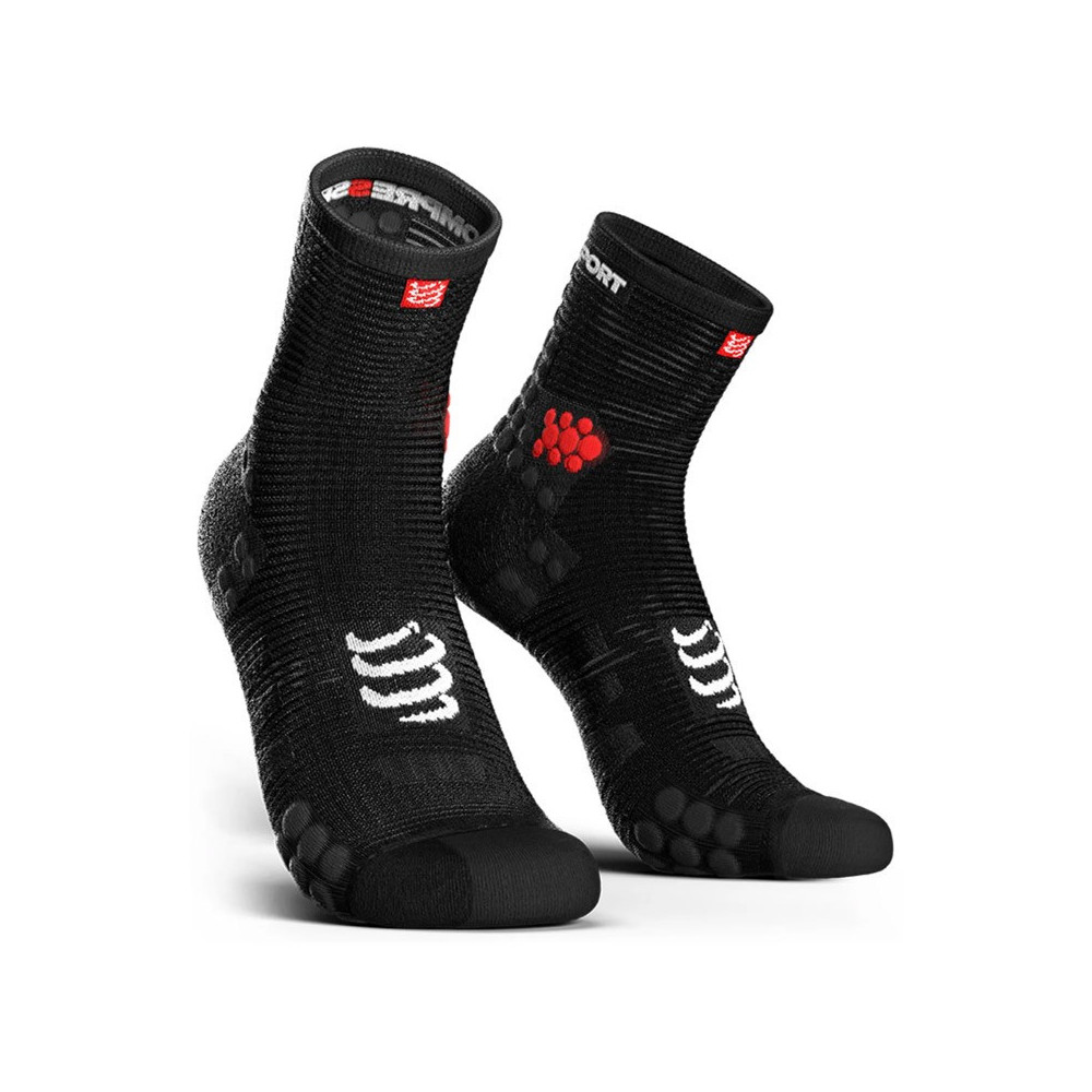 ▷ Calcetines compressport pro racing run high v3 negro/blanco por SOLO 12,00 €