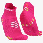 SOCKS COMPRESSPORT PRO RACING V4 RUN LOW FLUOR PINK