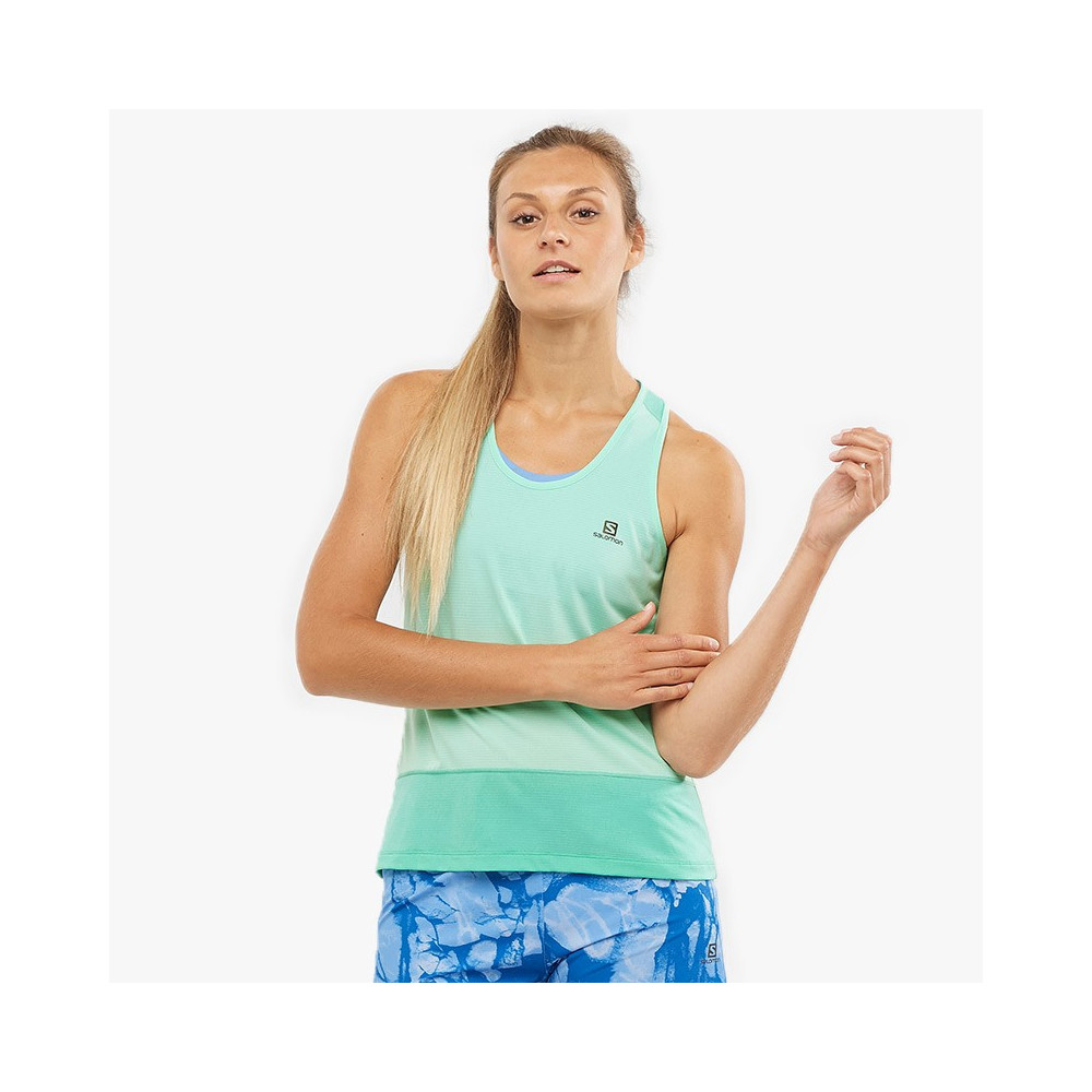 ▷ Camiseta salomon cross run tank w blue por SOLO 25,00 €