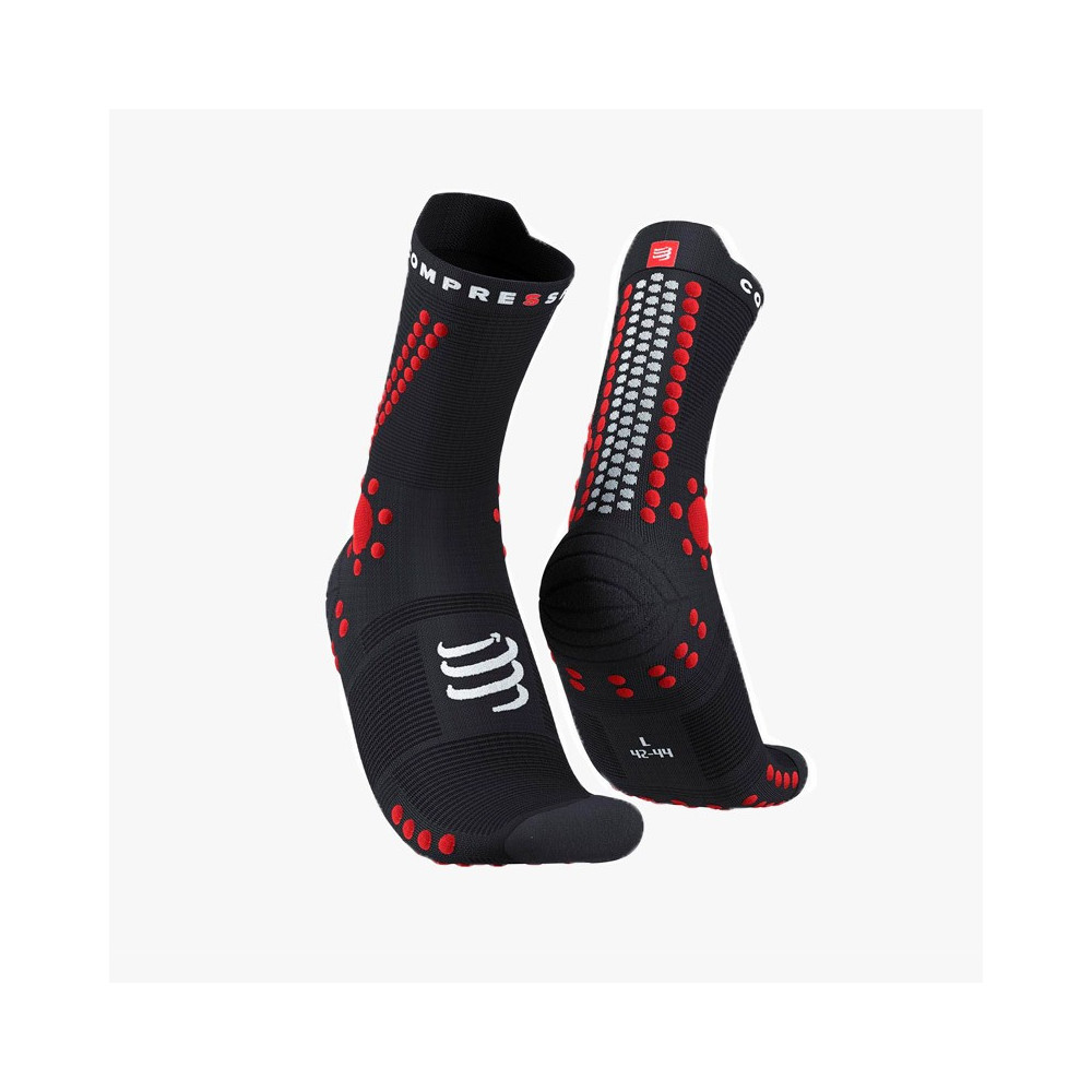▷ Calcetines compressport pro racing trail v4 negro/rojo por SOLO 18,00 €