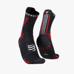 CALCETINES COMPRESSPORT PRO RACING TRAIL V4 NEGRO/ROJO