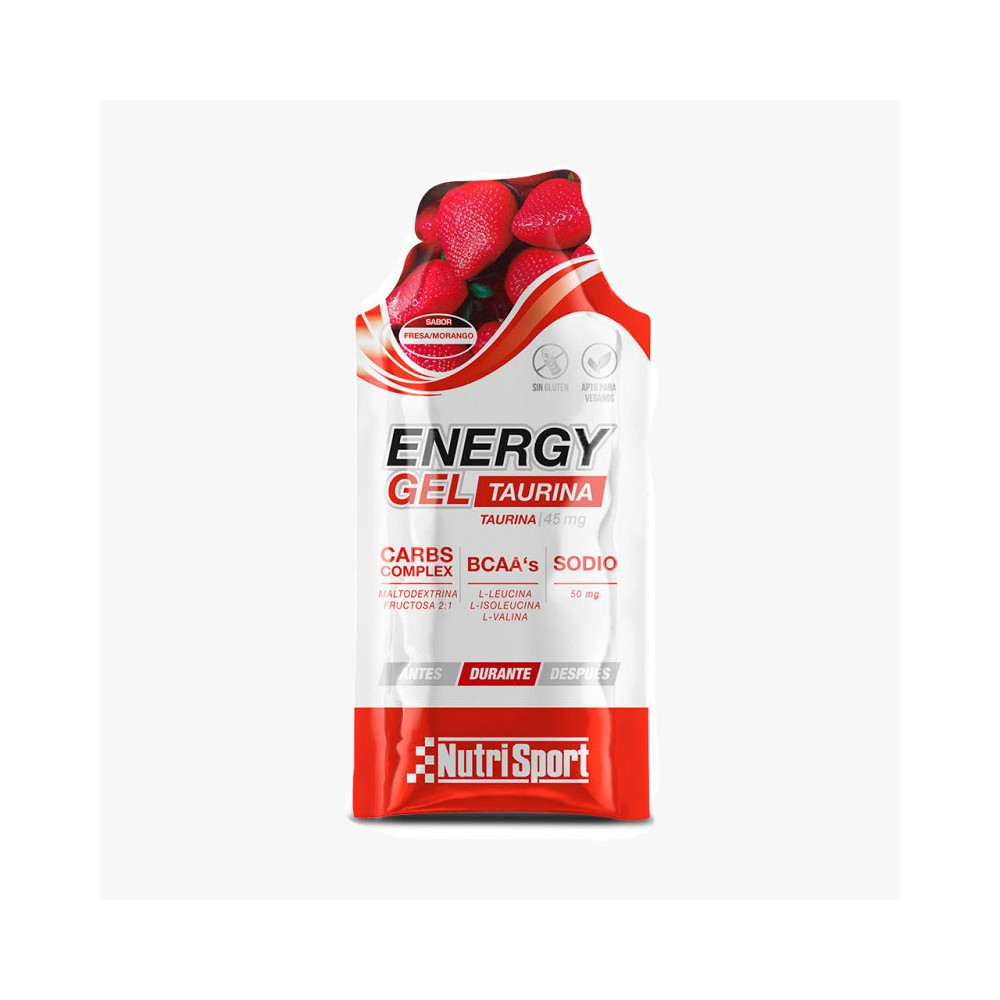 ▷ Energy gel nutrisport taurina fresa por SOLO 1,40 €