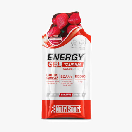 ▷ Energy gel nutrisport taurina fresa por SOLO 1,40 €