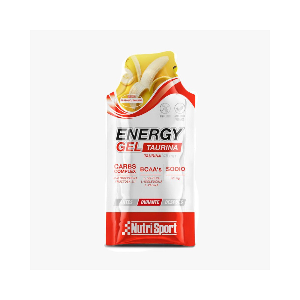 ▷ Energy gel nutrisport taurina plÁtano por SOLO 1,40 €