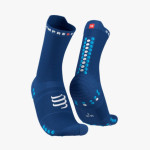 CALCETINES COMPRESSPORT PRO RACING SOCK V4 RUN HIGH FLUO BLUE