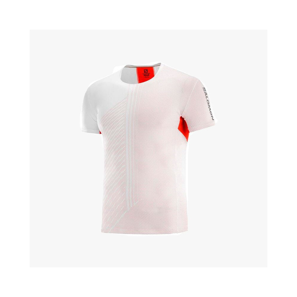▷ Camiseta salomon s/lab sense blanco/rojo por SOLO 80,00 €