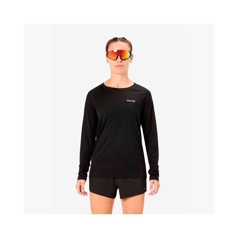 ▷ Camiseta nnormal merino long sleeve w negro por SOLO 90,00 €