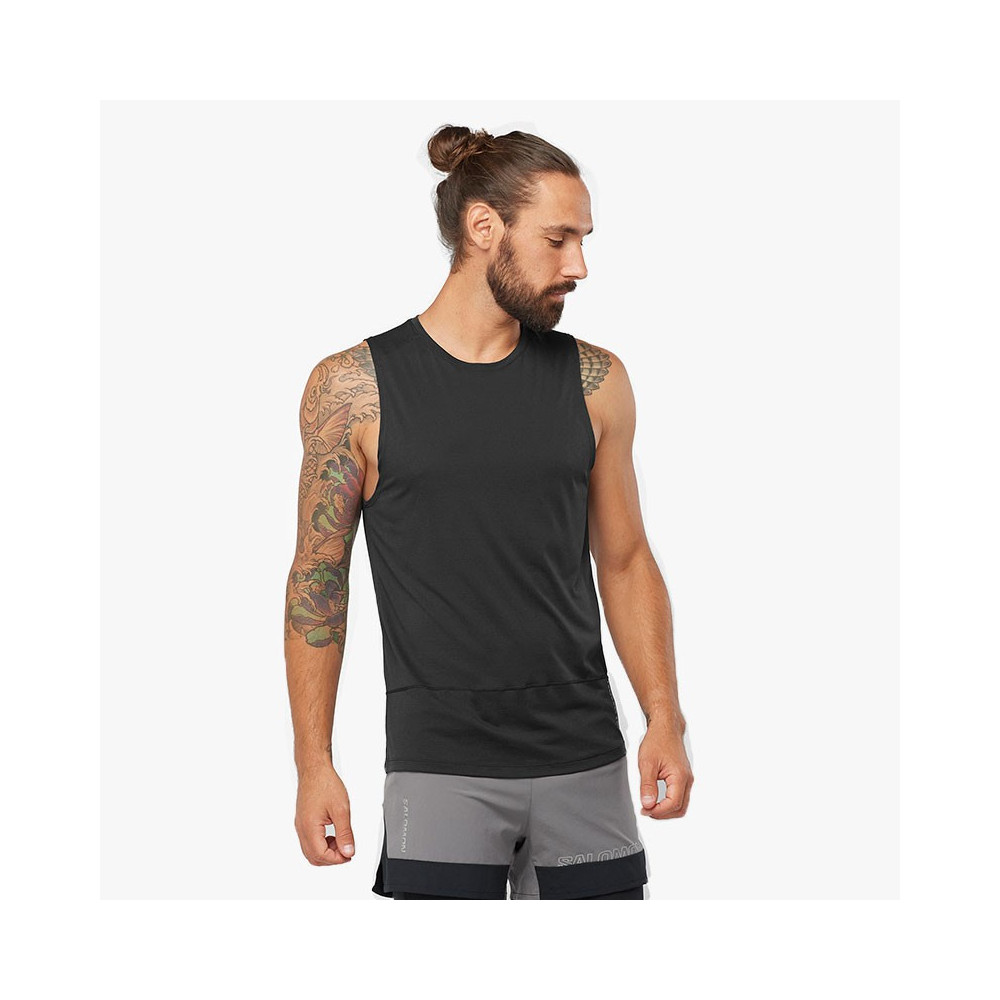 ▷ Camiseta salomon cross run tank negro por SOLO 40,00 €