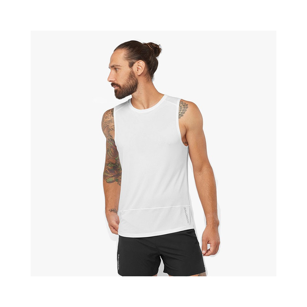 ▷ Camiseta salomon cross run tank blanco por SOLO 28,00 €