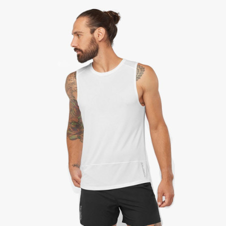 ▷ Camiseta salomon cross run tank blanco por SOLO 28,00 €