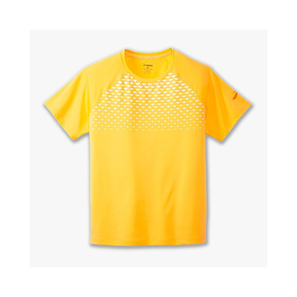 ▷ Camiseta brooks atmosphere short sleeve amarillo por SOLO 45,00 €