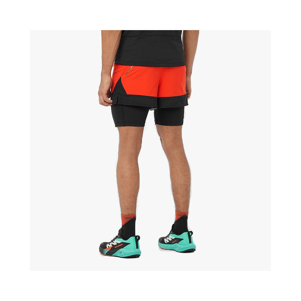 ▷ PantalÓn salomon cross 2in1 shorts rojo/negro por SOLO 42,00 €