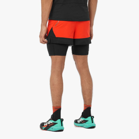 ▷ PantalÓn salomon cross 2in1 shorts rojo/negro por SOLO 42,00 €