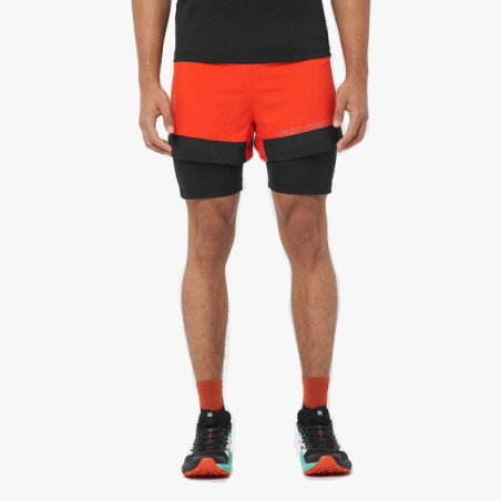 ▷ PantalÓn salomon cross 2in1 shorts rojo/negro por SOLO 42,00 €