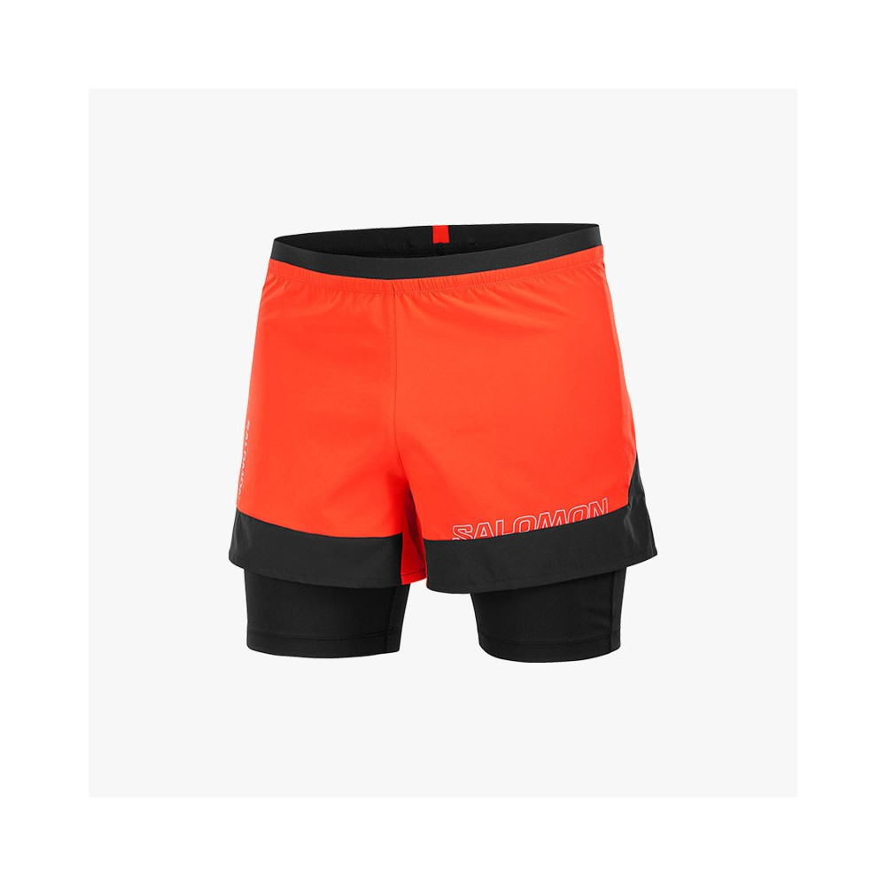 ▷ PantalÓn salomon cross 2in1 shorts rojo/negro por SOLO 42,00 €