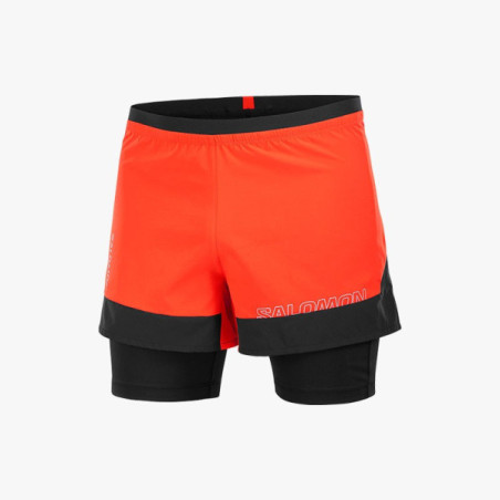 ▷ PantalÓn salomon cross 2in1 shorts rojo/negro por SOLO 42,00 €