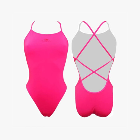 ▷ BaÑador turbo patron sirene liso rosa por SOLO 45,00 €