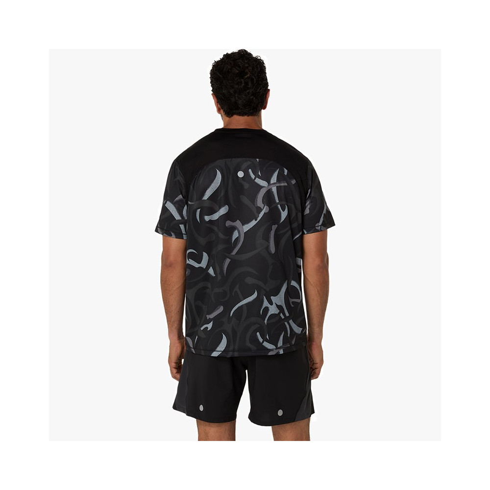 ▷ Camiseta asics road all over print ss negro por SOLO 50,00 €