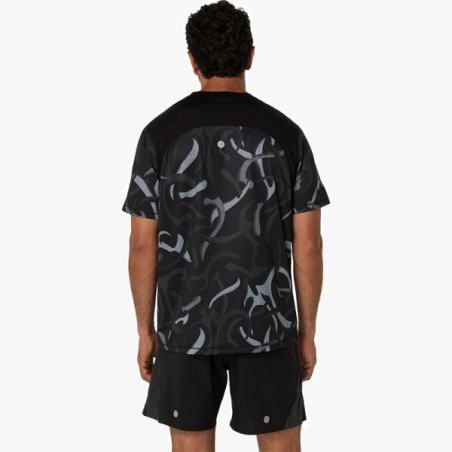 ▷ Camiseta asics road all over print ss negro por SOLO 50,00 €