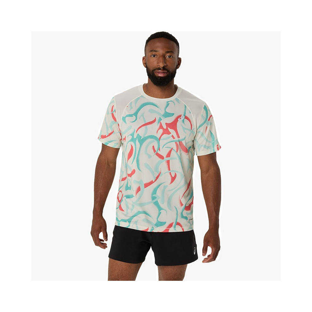 ▷ Camiseta asics road all over print ss coral por SOLO 50,00 €