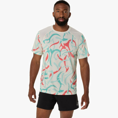 ▷ Camiseta asics road all over print ss coral por SOLO 50,00 €