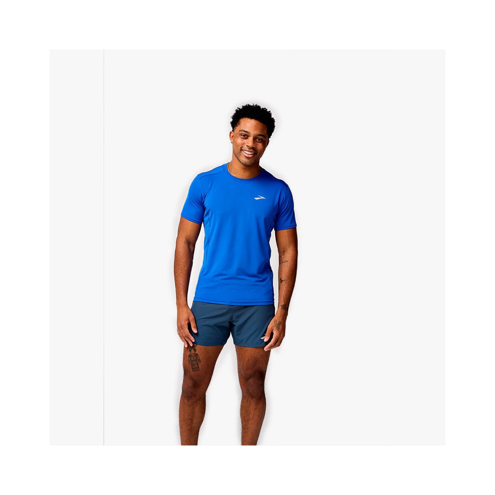 ▷ Brooks atmosphere short sleeve 3.0 blue T-shirt for ONLY 45,00 €