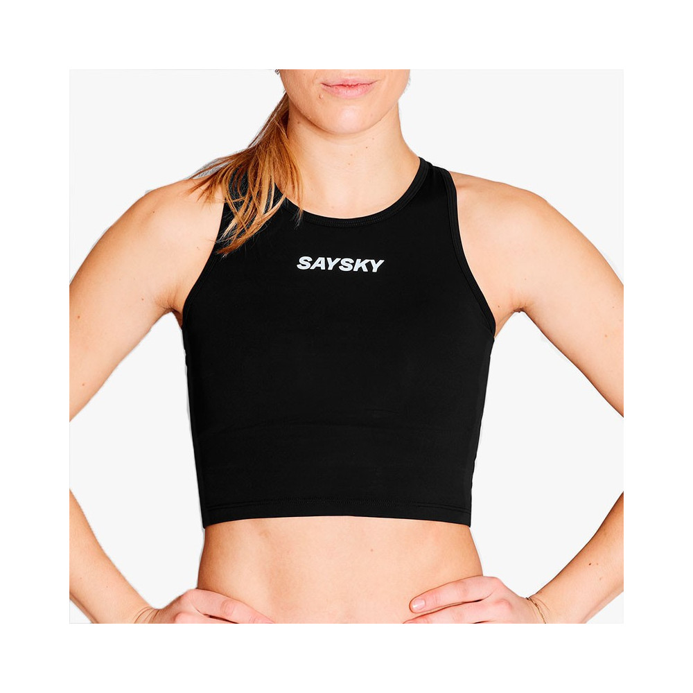 ▷ Top saysky flow race crop negro por SOLO 68,00 €