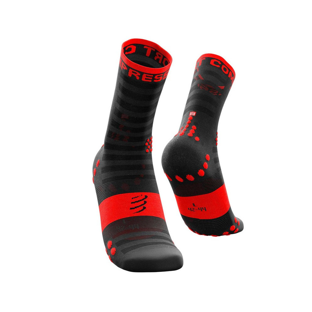▷ Calcetines compressport pro racing v3 ultralight run high negro/rojo por SOLO 13,50 €